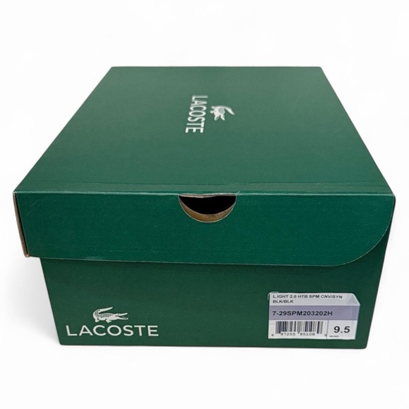 Lacoste Light 2.0 HTB Sneakers Black White Size 9.5 NIB - Picture 9 of 11